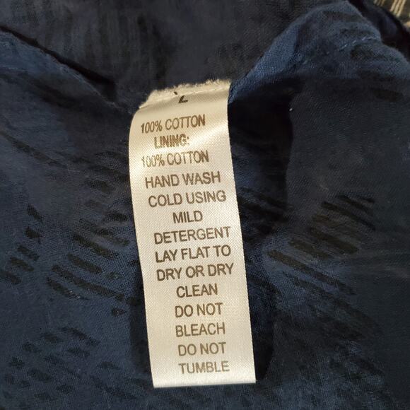 Alberto Makali Swirl Print Dip Dye Cotton Maxi Dress Size L Sleeveless Light - Picture 9 of 11